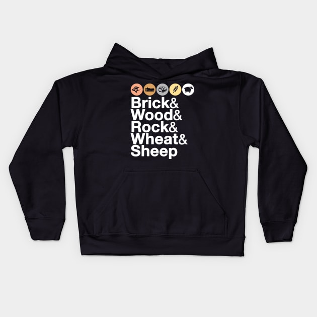 Helvetica Catan | Board Game Geek Kids Hoodie by Boots